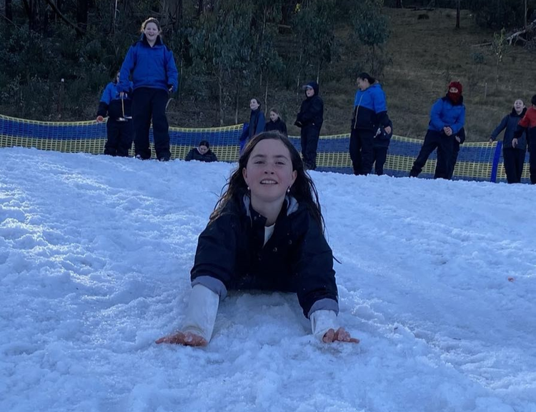Student in the snow