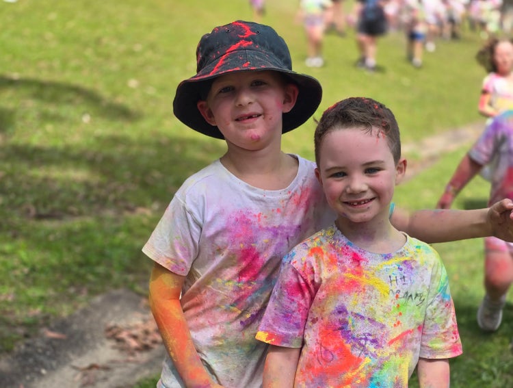Happy colourful boys